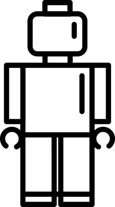 Robot In Suit Line Tracing Svg Vector, Free Vectors File